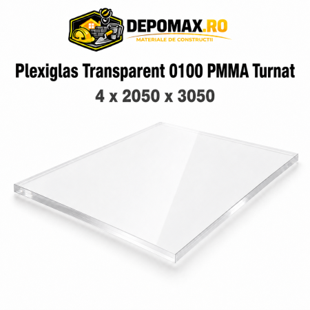 Plexiglas transparent 0100 PMMA turnat 4 x 2050 x 3050 mm